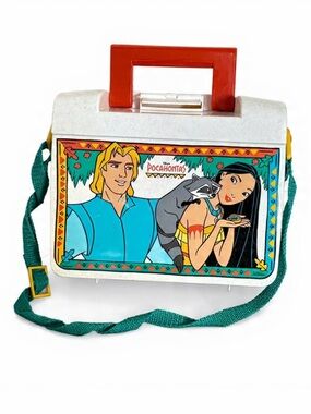Vintage 90s Disney Pocahontas Lunch Box with Strap